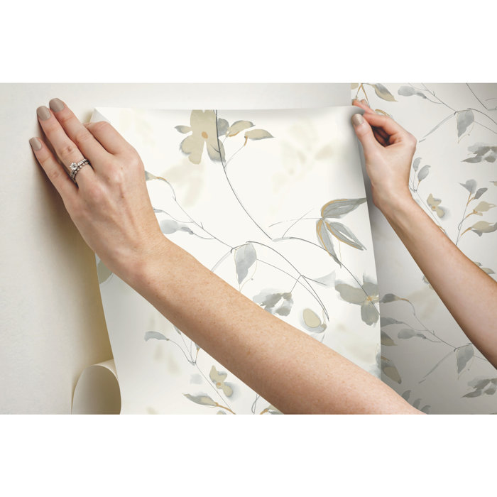 Candice Olson Linden Flower Peel & Stick Floral Wallpaper Wayfair